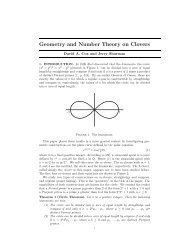 Geometry and Number Theory on Clovers