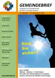 GEMEINDEBRIEF - Evangelische Kirchengemeinde Allendorf