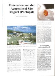 Mineralien von der Azoreninsel Sao Miguel - Minéralogie au Portugal