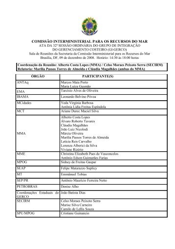 32ª - Ministério do Meio Ambiente