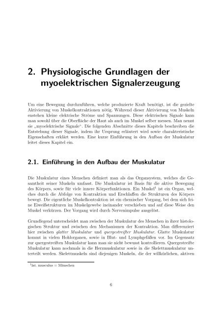 Messung und Analyse myoelektrischer Signale - Communications ...