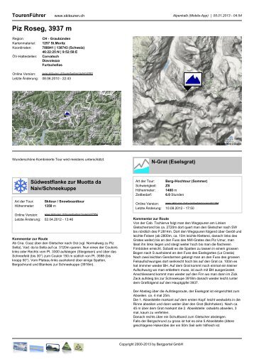 Piz Roseg, 3937 m - Bergportal.ch
