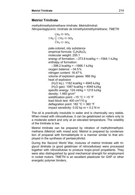 R. Meyer J. Köhler A. Homburg Explosives