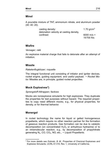 R. Meyer J. Köhler A. Homburg Explosives