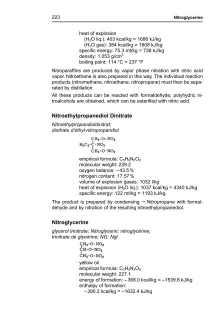 R. Meyer J. Köhler A. Homburg Explosives