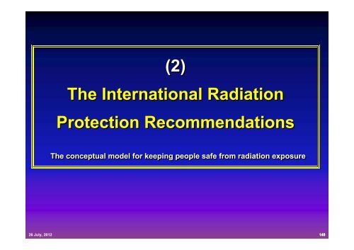 Radiation Protection Radiation Protection