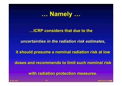 Radiation Protection Radiation Protection