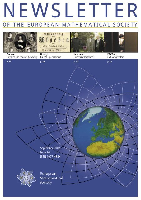 New Textbooks from Springer - European Mathematical Society ...