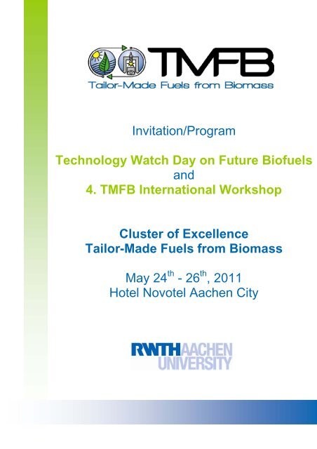 4. TMFB International Workshop Cluster of Excellence Tailor-Made ...