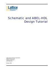 Schematic and ABEL-HDL Design Tutorial - Lattice Semiconductor