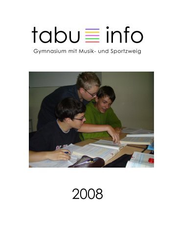 tabu info 2008 - Tannenbusch-Gymnasium Bonn