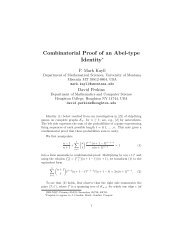 Combinatorial Proof of an Abel-type Identity - The University of ...