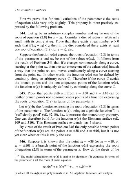 Abel's theorem in problems and solutions - School of Mathematics