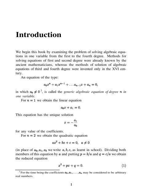 Abel's theorem in problems and solutions - School of Mathematics