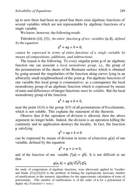 Abel's theorem in problems and solutions - School of Mathematics