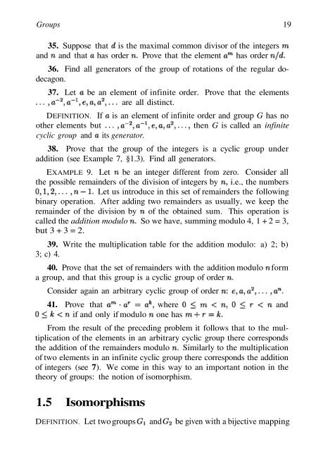 Abel's theorem in problems and solutions - School of Mathematics