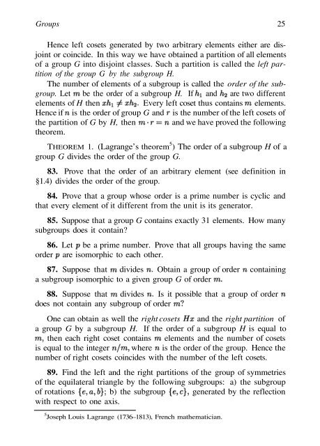 Abel's theorem in problems and solutions - School of Mathematics