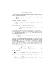 Abel's binomial theorem The following was assigned as homework ...