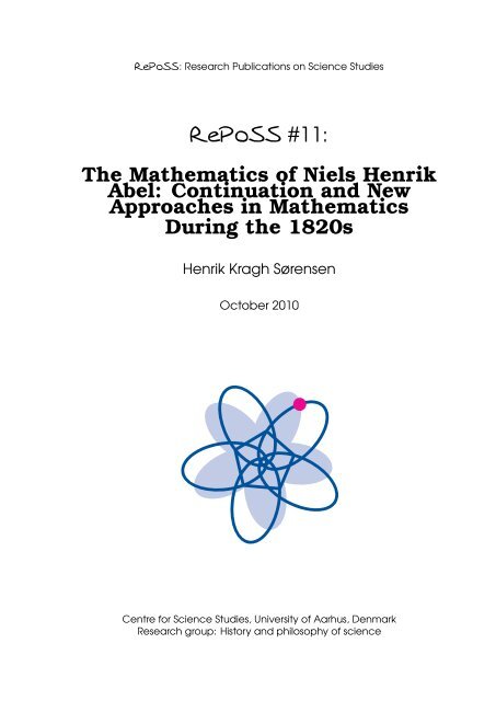 Reposs 11 The Mathematics Of Niels Henrik Abel Continuation
