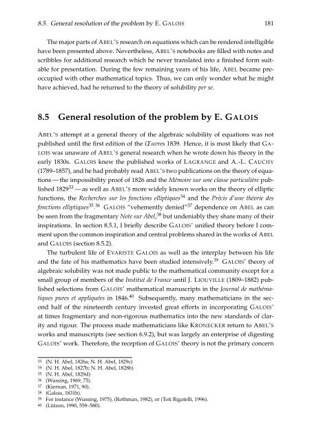 RePoSS #11: The Mathematics of Niels Henrik Abel: Continuation ...