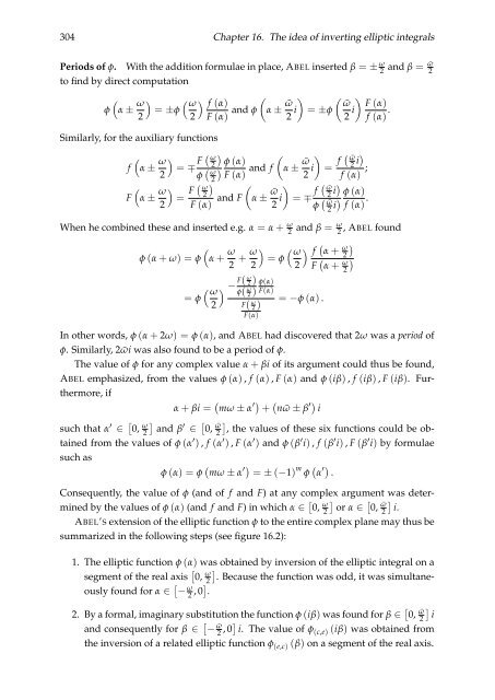 RePoSS #11: The Mathematics of Niels Henrik Abel: Continuation ...