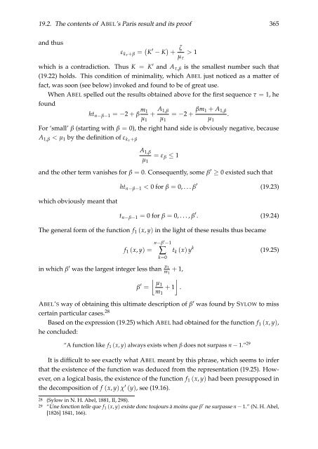 RePoSS #11: The Mathematics of Niels Henrik Abel: Continuation ...