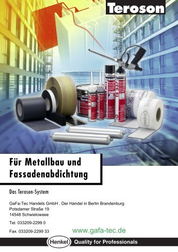 Für Metallbau und Fassadenabdichtung - Webshop - GaFa Tec ...