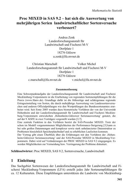 Proc MIXED in SAS 9.2 – hat sich die Auswertung von ... - SAS-Wiki