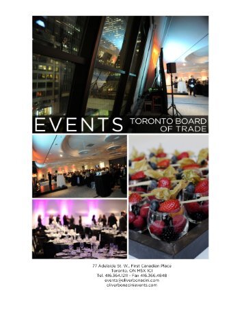 Event Package - Oliver & Bonacini Events