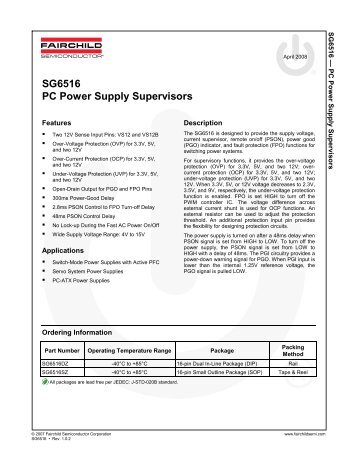 SG6516 PC Power Supply Supervisors - Hardware Secrets