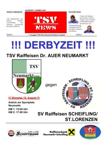 TSV !!! DERBYZEIT !!! - TSV "Eiche" Neumarkt