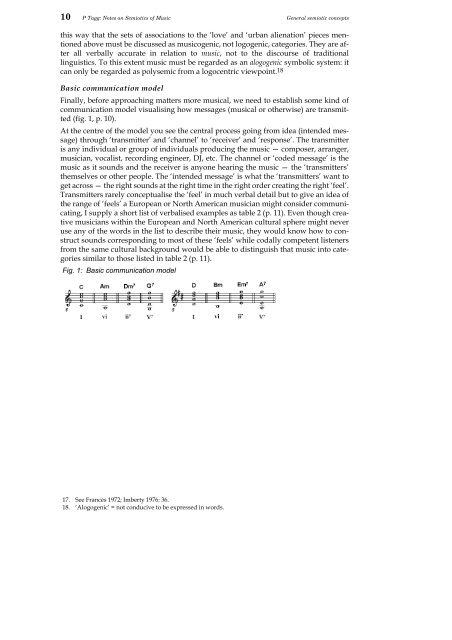 Introductory notes to the Semiotics of Music - Philip Tagg's home page