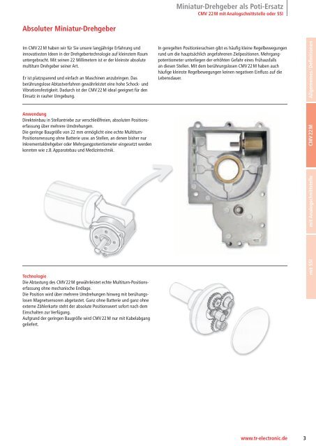 22 mm TR-Electronic Miniatur-Multiturn-Drehgeber ...