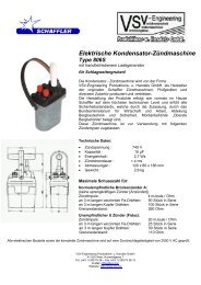 Elektrische Kondensator-Zündmaschine - VSV - Engineering