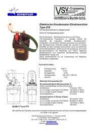 Elektrische Kondensator-Zündmaschine Type 818 - VSV
