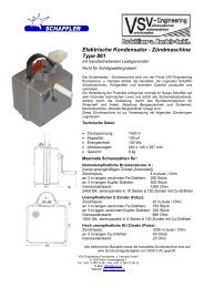 Elektrische Kondensator - Zündmaschine Type 861 - VSV ...