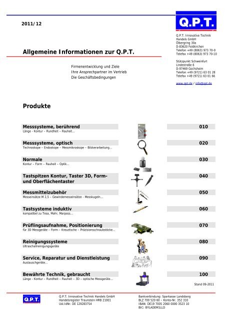 Gesamtkatalog als PDF-Datei - Q.P.T Innovative Technik Handels