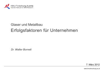 Dr. Walter Bornett - ECKELT GLAS GmbH