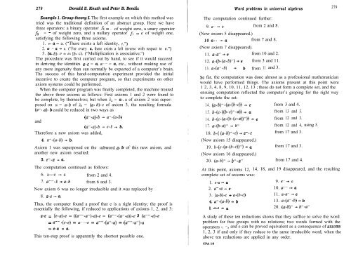 COMPUTATIONAL PROBLEMS IN ABSTRACT ALGEBRA.