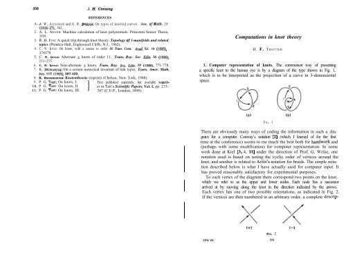 COMPUTATIONAL PROBLEMS IN ABSTRACT ALGEBRA.