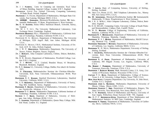 COMPUTATIONAL PROBLEMS IN ABSTRACT ALGEBRA.