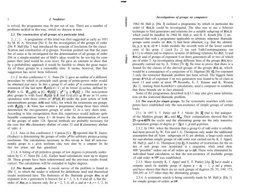 COMPUTATIONAL PROBLEMS IN ABSTRACT ALGEBRA.