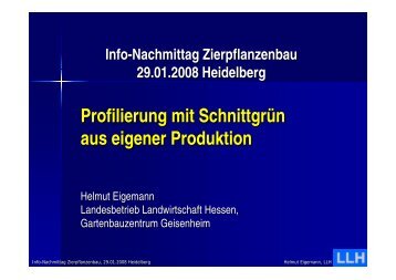 Profilierung mit Schnittgrün aus eigener Produktion (Helmut Eigemann