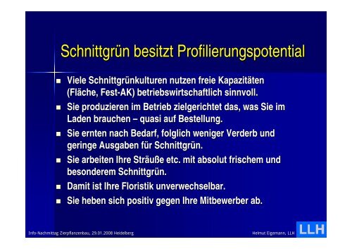 Profilierung mit Schnittgrün aus eigener Produktion (Helmut Eigemann