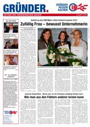Zufällig Frau – bewusst Unternehmerin - GründerRegion Aachen