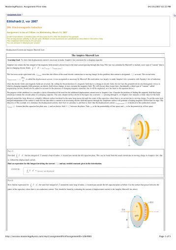 MasteringPhysics: Assignment Print View