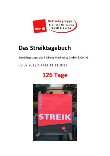 Das Streiktagebuch - ver.di-Betriebsgruppe der "S-Direkt"