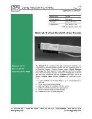 Model VL18 Virtual Absolute® Linear Encoder - Gurley Precision ...