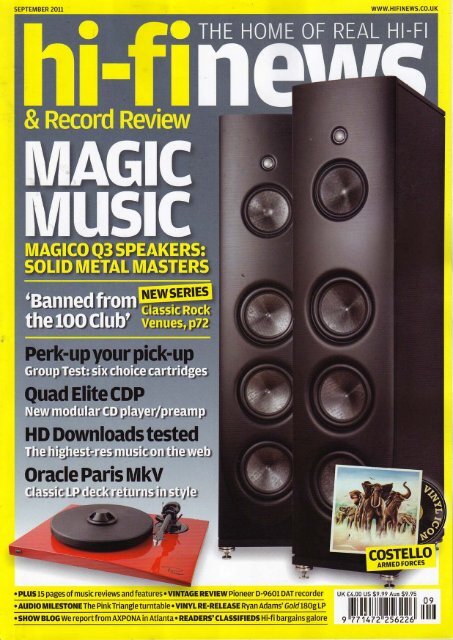 Hi fi News - Magico Q3 - BM.rs