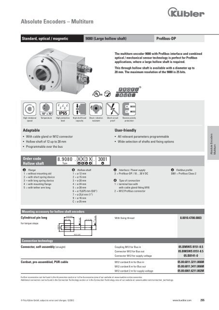 Absolute Encoders – Multiturn - Kübler